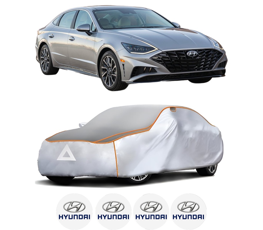 Husa Prelata Antigrindina Auto HYUNDAI SONATA VIII (DN8) din 2020, Protectie auto contra intemperiilor la grindina, Waterproof, 4x Stickere auto HYUNDAI