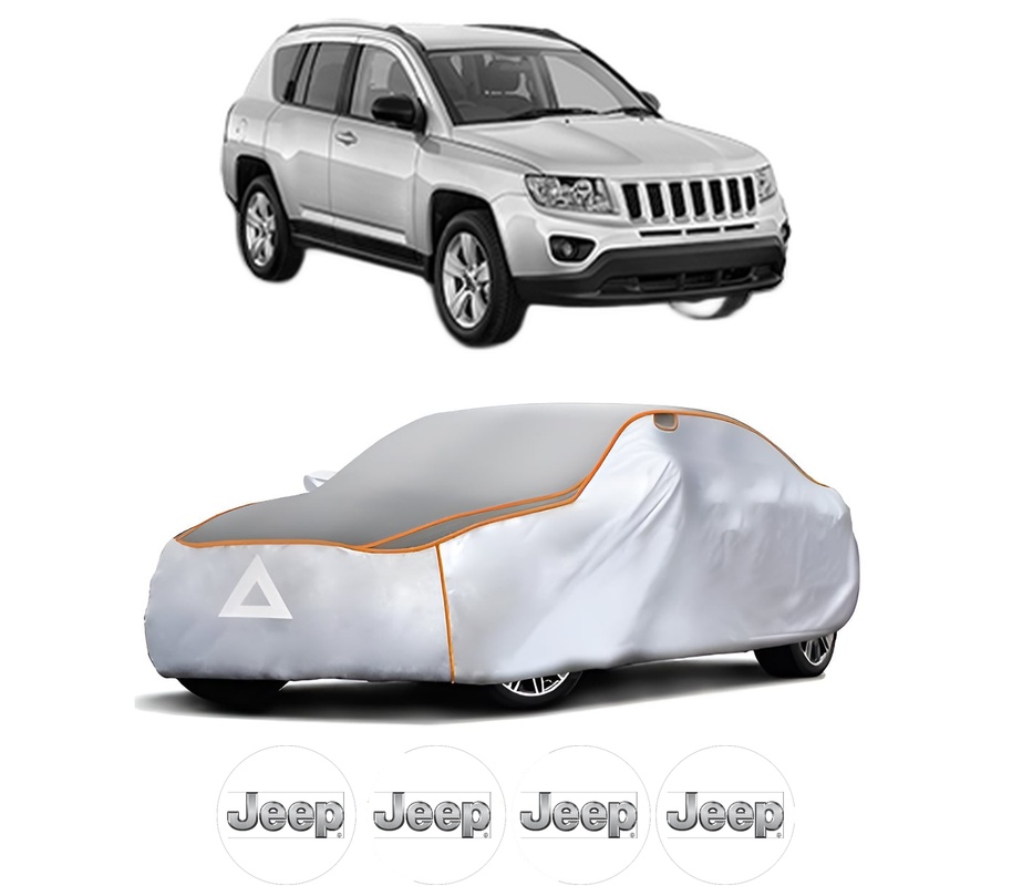 Husa Prelata Antigrindina Auto JEEP COMPASS (MK49) din 2006-2011, Protectie auto contra intemperiilor la grindina, Waterproof, 4x Stickere auto JEEP