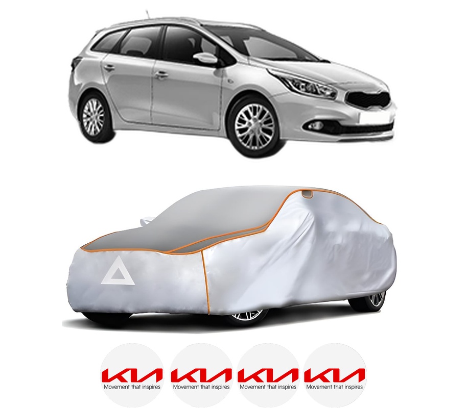 Husa Prelata Antigrindina Auto KIA CEE'D Sportswagon (JD) din 2012-2018, Protectie auto contra intemperiilor la grindina, Waterproof, 4x Stickere auto KIA