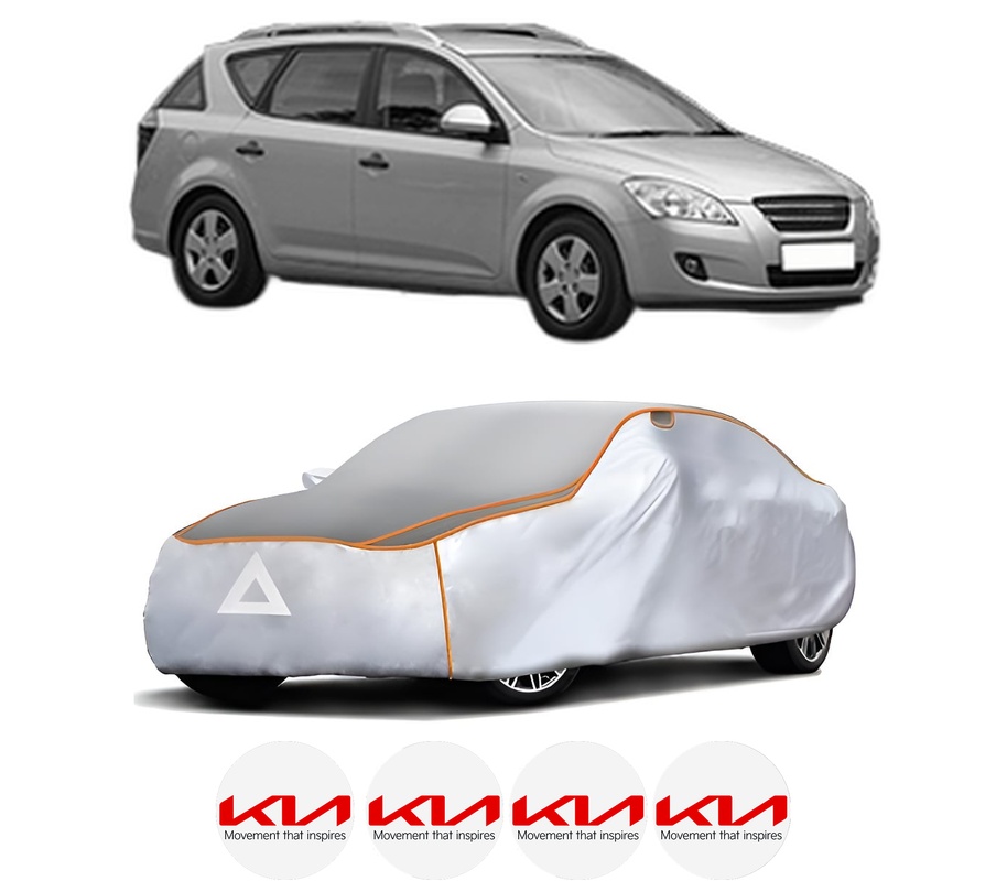 Husa Prelata Antigrindina Auto KIA CEE'D SW (ED) din 2007-2012, Protectie auto contra intemperiilor la grindina, Waterproof, 4x Stickere auto KIA