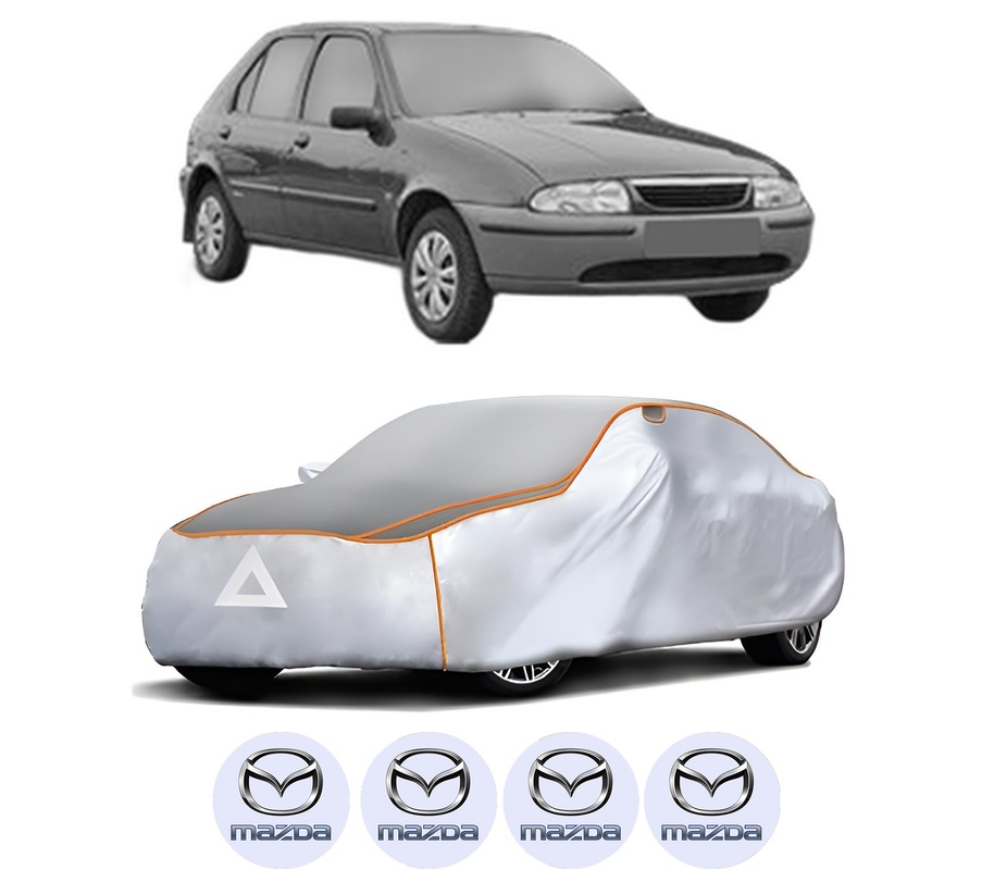 Husa Prelata Antigrindina Auto MAZDA 121 III Hatchback Van (JASM, JBSM) din 1996-2002, Protectie auto contra intemperiilor la grindina, Waterproof, 4x Stickere auto MAZDA