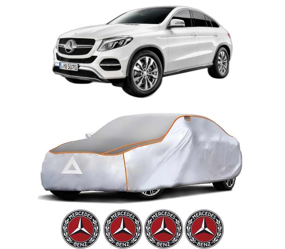 Husa Prelata Antigrindina Auto MERCEDES-BENZ GLE Coupe (C292) din 2015-2019, Protectie auto contra intemperiilor la grindina, Waterproof, 4x Stickere auto MERCEDES-BENZ