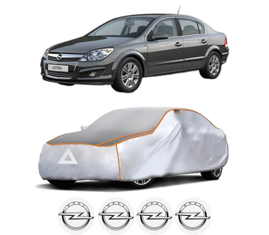 Husa Prelata Antigrindina Auto OPEL ASTRA H Saloon (A04) din 2007-2014, Protectie auto contra intemperiilor la grindina, Waterproof, 4x Stickere auto OPEL