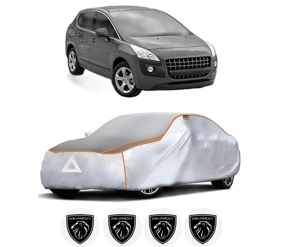 Husa Prelata Antigrindina Auto PEUGEOT 3008 Van (0U_) din 2009-2016, Protectie auto contra intemperiilor la grindina, Waterproof, 4x Stickere auto PEUGEOT