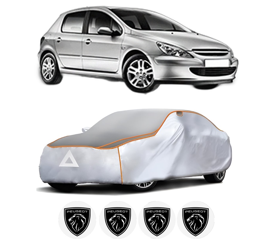 Husa Prelata Antigrindina Auto PEUGEOT 307 (3A/C) din 2000-2012, Protectie auto contra intemperiilor la grindina, Waterproof, 4x Stickere auto PEUGEOT