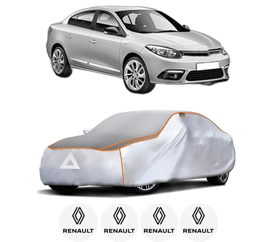 Husa Prelata Antigrindina Auto RENAULT FLUENCE (L3_) din 2010-2015, Protectie auto contra intemperiilor la grindina, Waterproof, 4x Stickere auto RENAULT