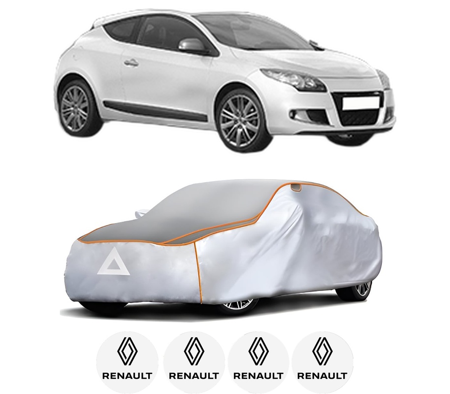 Husa Prelata Antigrindina Auto RENAULT MEGANE III Coupe (DZ0/1_) din 2008-2016, Protectie auto contra intemperiilor la grindina, Waterproof, 4x Stickere auto RENAULT