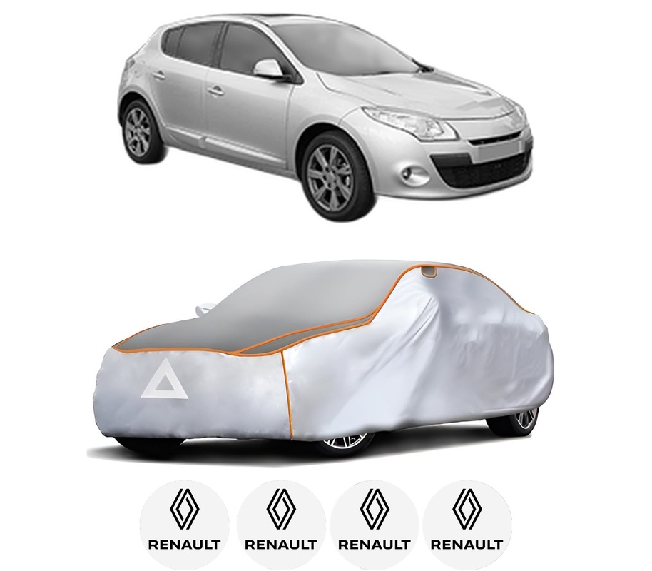 Husa Prelata Antigrindina Auto RENAULT MEGANE III Hatchback Van (BZ_) din 2008-2015, Protectie auto contra intemperiilor la grindina, Waterproof, 4x Stickere auto RENAULT