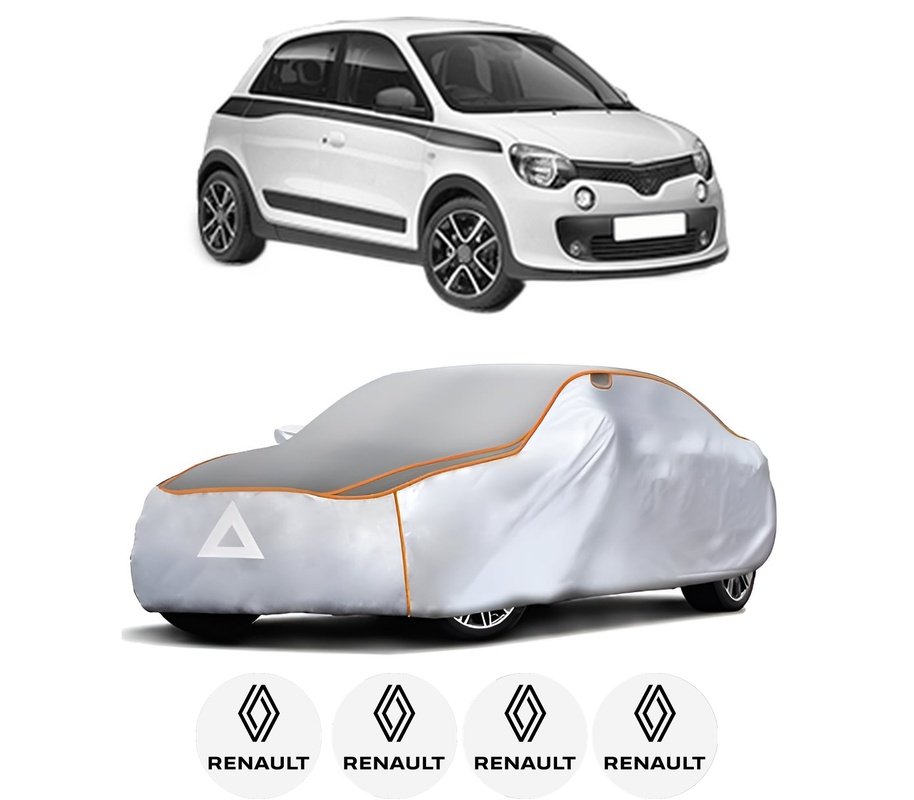 Husa Prelata Antigrindina Auto RENAULT TWINGO III (BCM_, BCA_) din 2014-2020, Protectie auto contra intemperiilor la grindina, Waterproof, 4x Stickere auto RENAULT