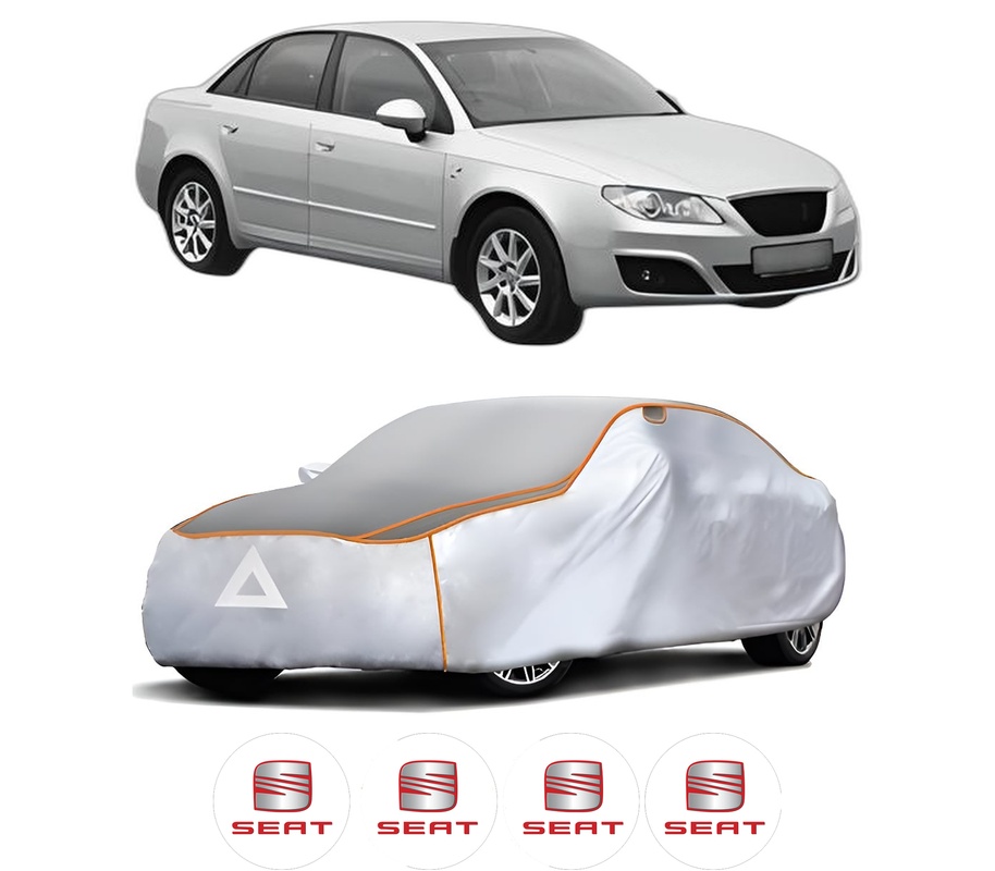 Husa Prelata Antigrindina Auto SEAT EXEO (3R2) din 2008-2013, Protectie auto contra intemperiilor la grindina, Waterproof, 4x Stickere auto SEAT