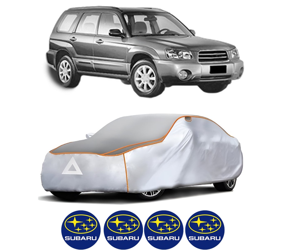 Husa Prelata Antigrindina Auto SUBARU FORESTER (SG_) din 2002-2008, Protectie auto contra intemperiilor la grindina, Waterproof, 4x Stickere auto SUBARU