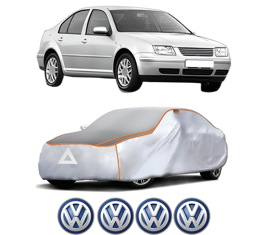 Husa Prelata Antigrindina Auto Volskwagen BORA I (1J2) din 1998-2013, Protectie auto contra intemperiilor la grindina, Waterproof, 4x Stickere auto Volskwagen