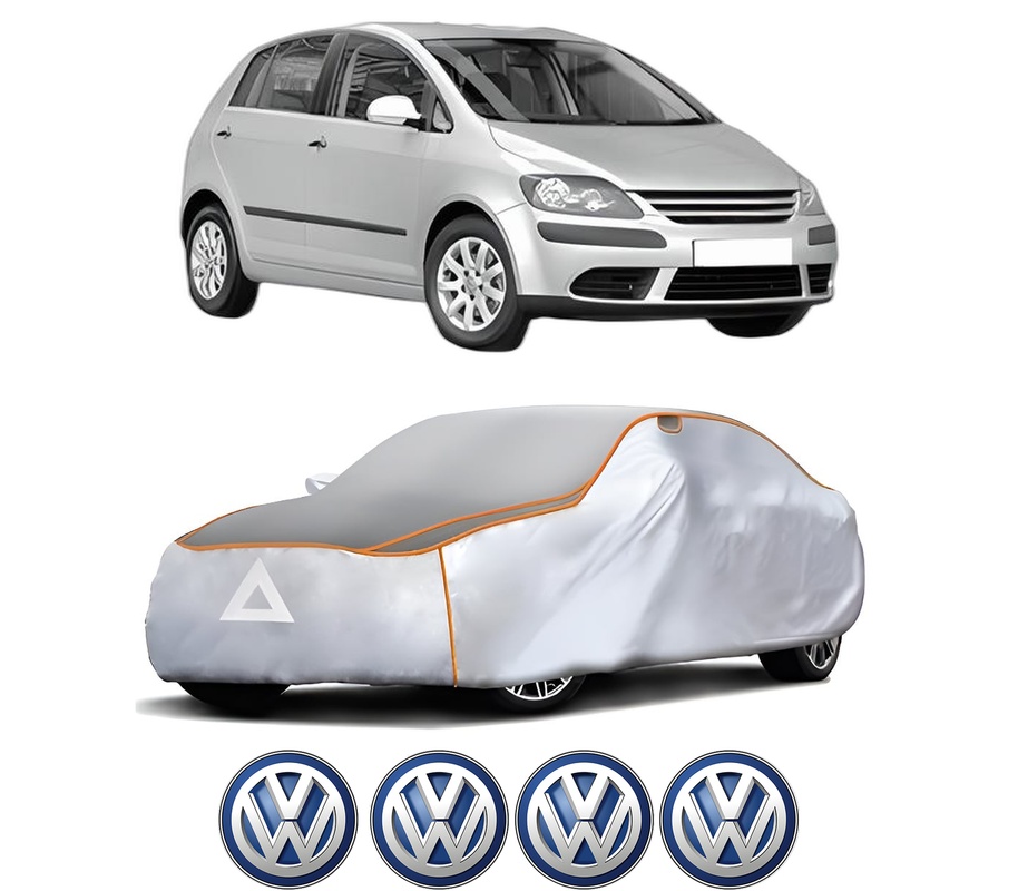 Husa Prelata Antigrindina Auto Volskwagen GOLF PLUS V (5M1, 521) din 2004-2013, Protectie auto contra intemperiilor la grindina, Waterproof, 4x Stickere auto Volskwagen