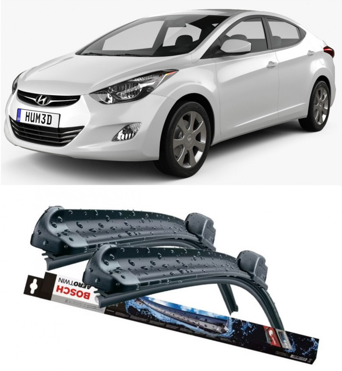 Stergatoare auto dedicat cu masina Hyundai Elantra