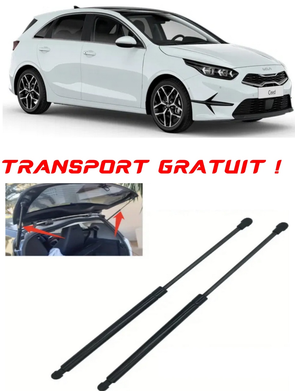 Set 2 amortizoare Haion portbagaj pentru masina Kia CEED (CD)