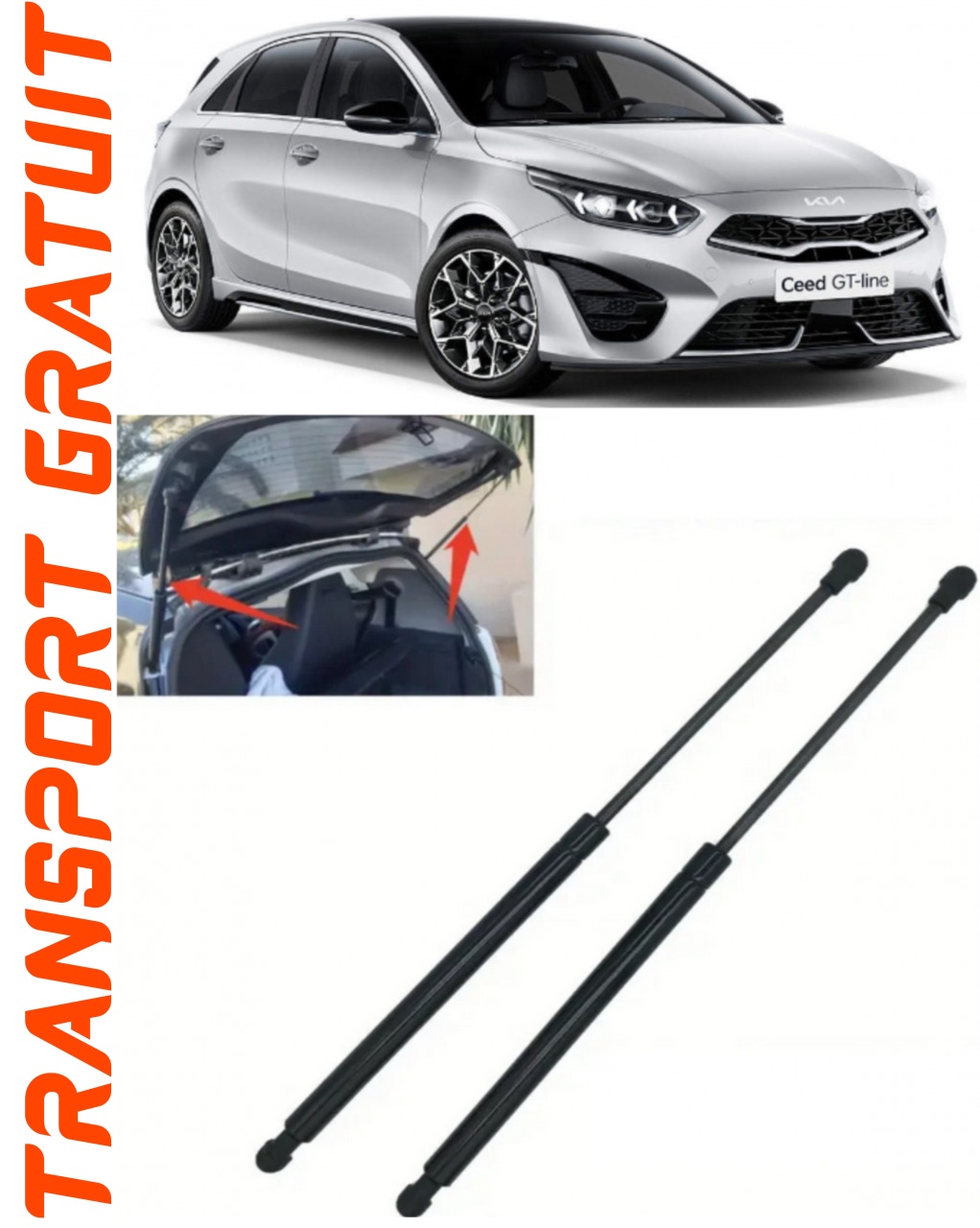 Set 2 amortizoare Haion portbagaj pentru masina Kia Pro Cee'd