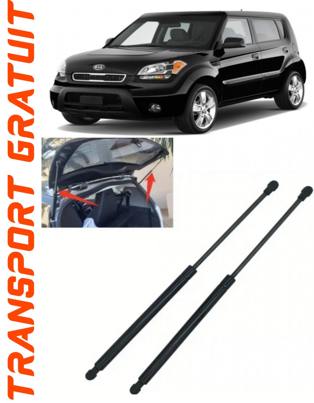 Set 2 amortizoare Haion portbagaj pentru masina Kia Soul I