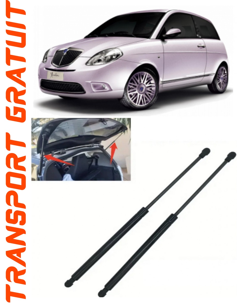 Set 2 amortizoare Haion portbagaj pentru masina Lancia Ypsilon