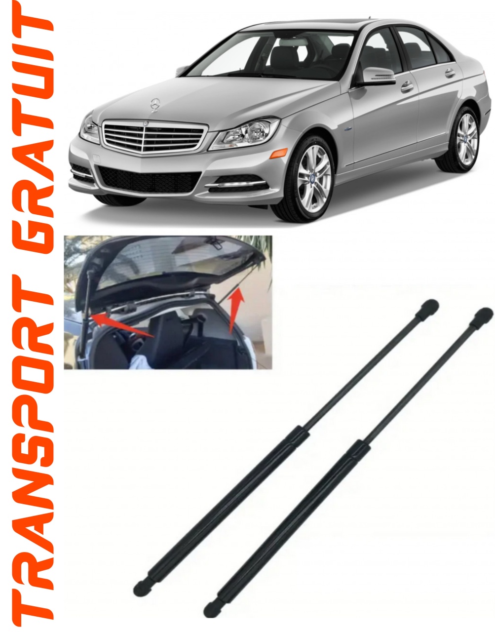 Set 2 amortizoare Haion portbagaj pentru masina Mercedes-benz C-Class Coupe