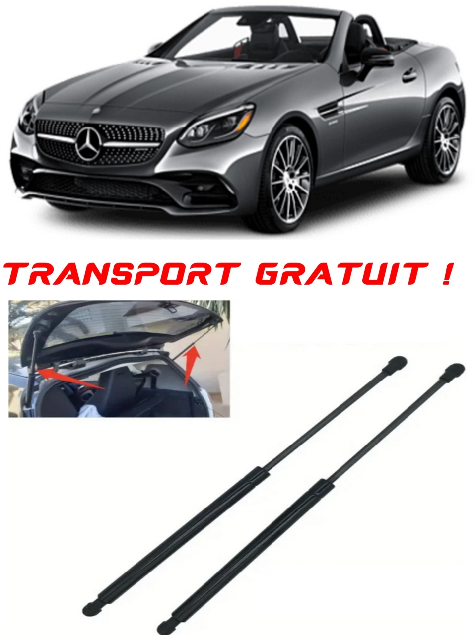 Set 2 amortizoare Haion portbagaj pentru masina Mercedes-benz SLC (R172)