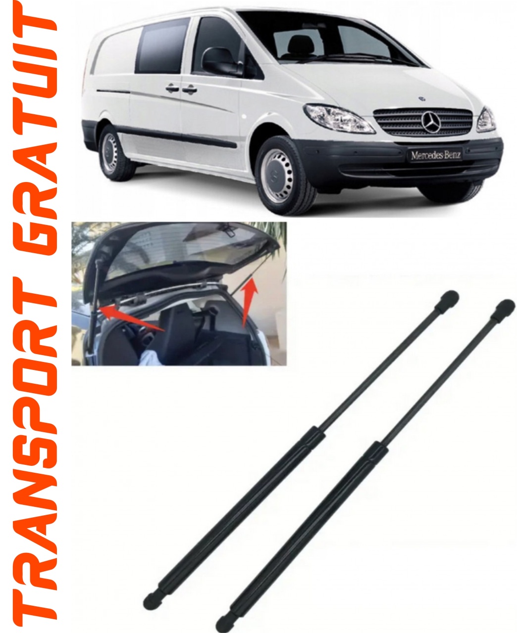 Set 2 amortizoare Haion portbagaj pentru masina Mercedes-benz Vito Bus