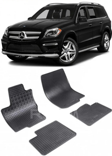 Set 4 covorase Mercedes Gl 2012-2015, din cauciuc 100%, compatibile cu autoturismul MERCEDES GL