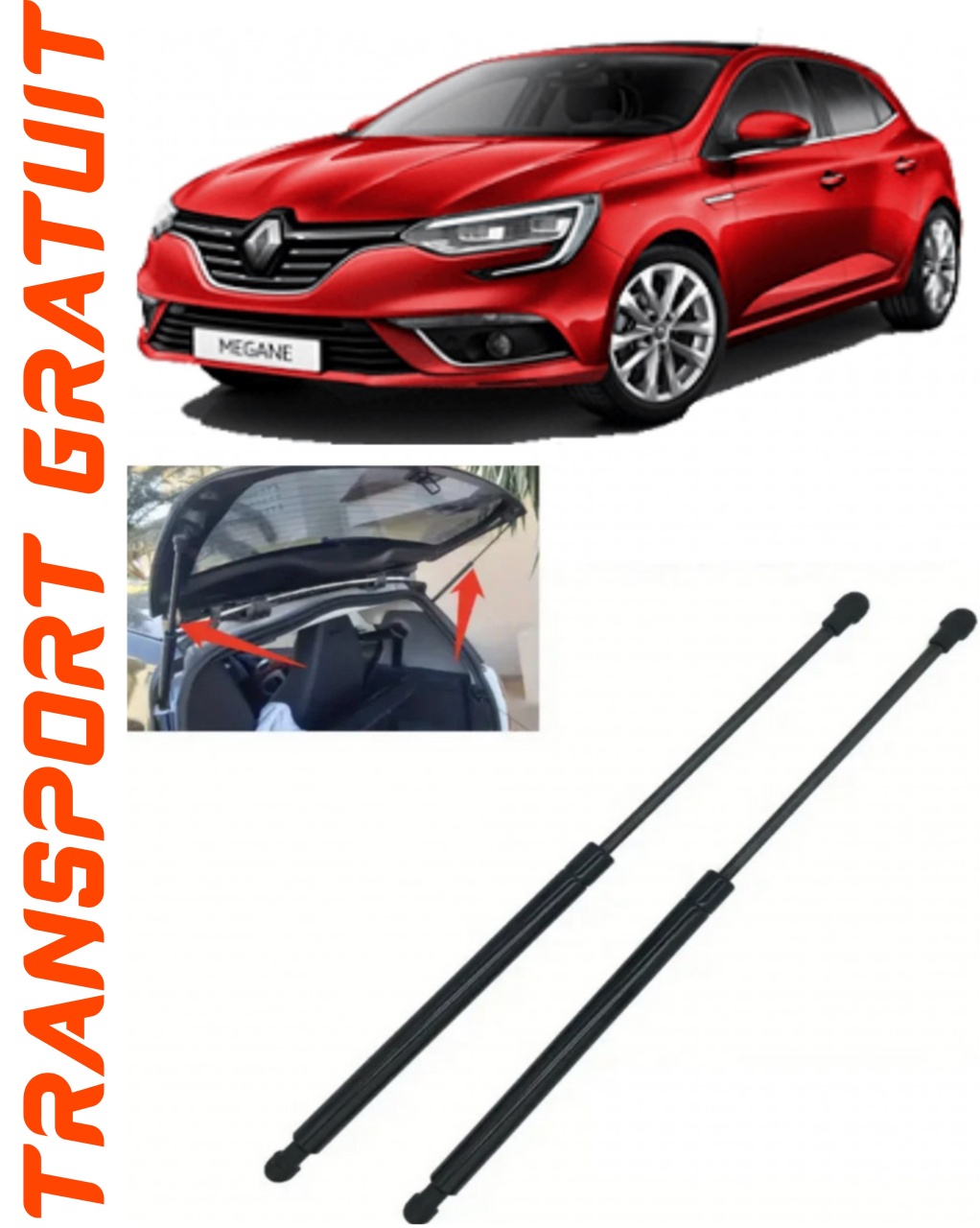 Set 2 amortizoare Haion portbagaj pentru masina Renault Megane IV
