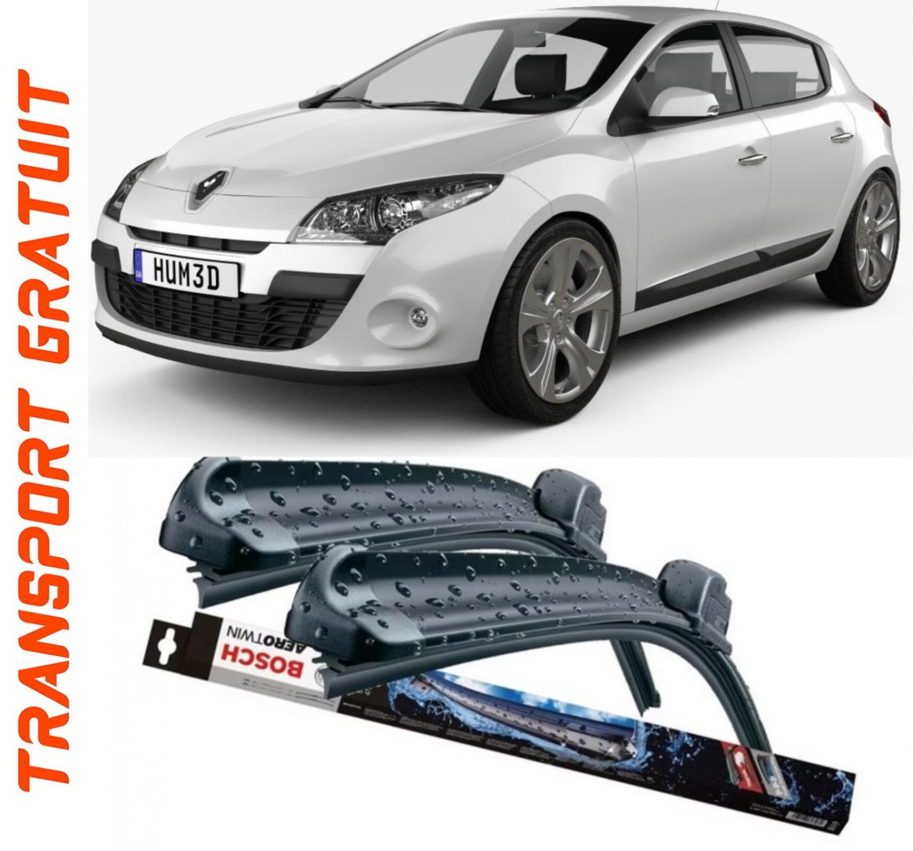 Stergatoare auto dedicat cu masina Renault Megane