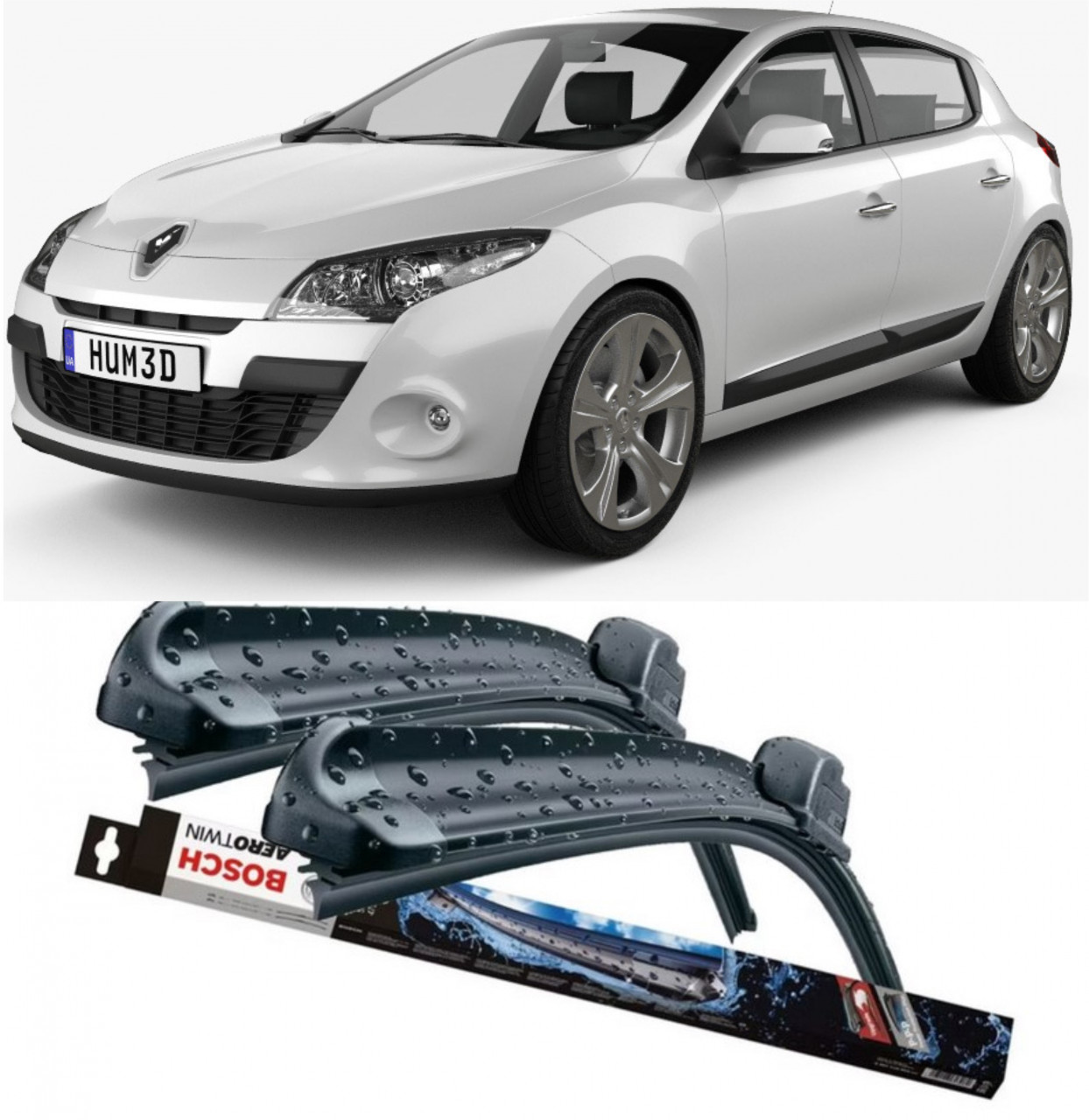 Stergatoare auto dedicat cu masina Renault Megane