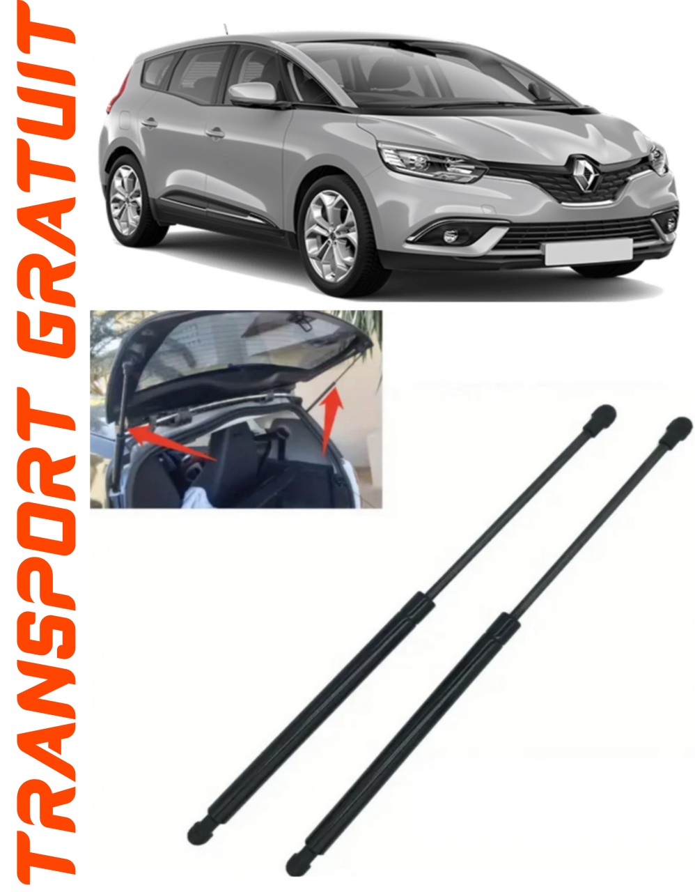 Set 2 amortizoare Haion portbagaj pentru masina Renault Scenic IV