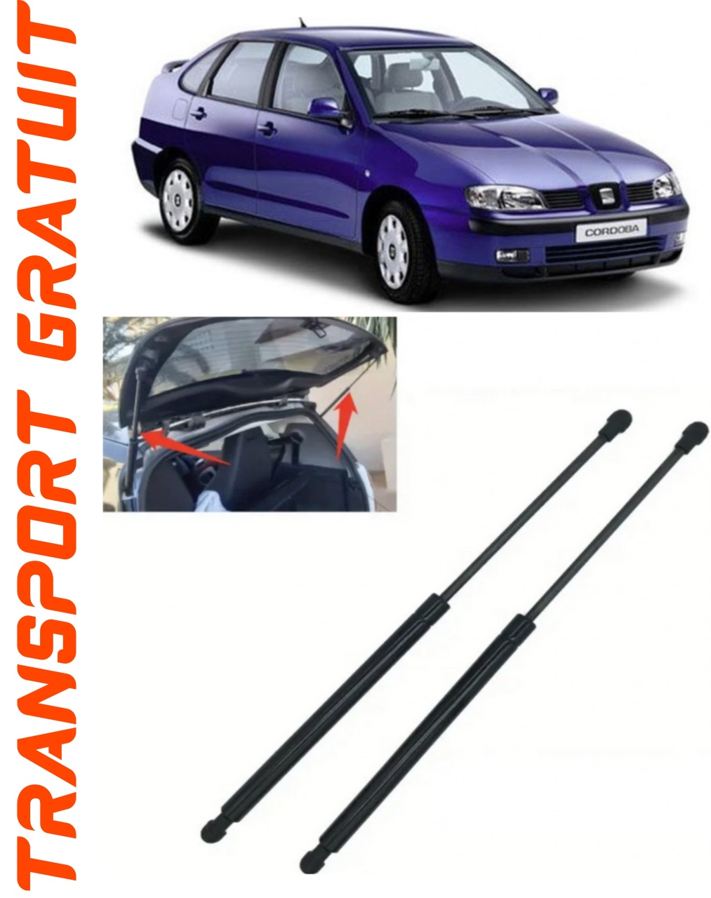 Set 2 amortizoare Haion portbagaj pentru masina Seat Cordoba