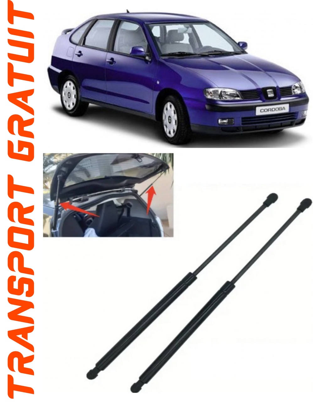 Set 2 amortizoare Haion portbagaj pentru masina Seat Cordoba