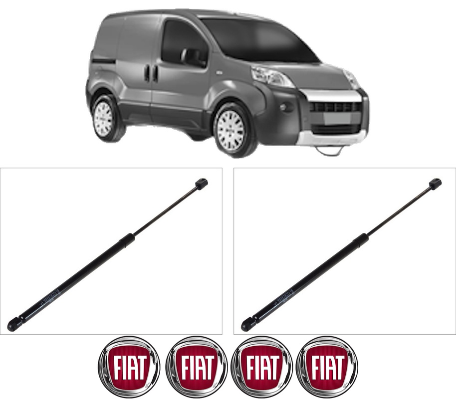 Set amortizoare portbagaj haion pentru FIAT FIORINO MPV (225_) din 2007-2014, 2 bucati, KROSNO, 4 stickere auto FIAT