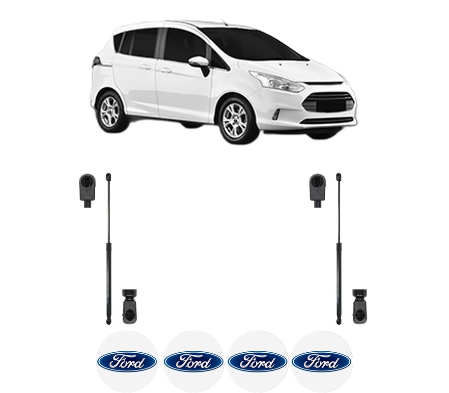 Set amortizoare portbagaj haion pentru FORD B-MAX Van (JK) din 2012-2015, 2 bucati, KROSNO, 4 stickere auto FORD