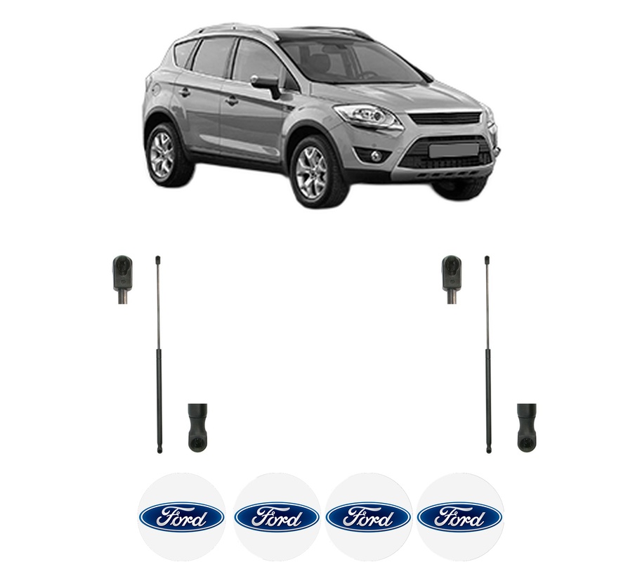 Set amortizoare portbagaj haion pentru FORD KUGA I din 2008-2012, 2 bucati, KROSNO, 4 stickere auto FORD