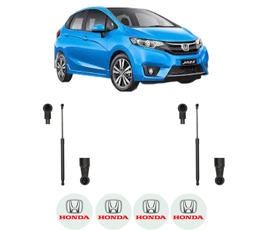 Set amortizoare portbagaj haion pentru HONDA JAZZ IV (GK_) din 2015-2017, 2 bucati, KROSNO, 4 stickere auto HONDA