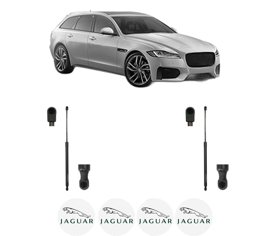 Set amortizoare portbagaj haion pentru JAGUAR XF SPORTBRAKE (X250) din 2012-2014, 2 bucati, KROSNO, 4 stickere auto JAGUAR