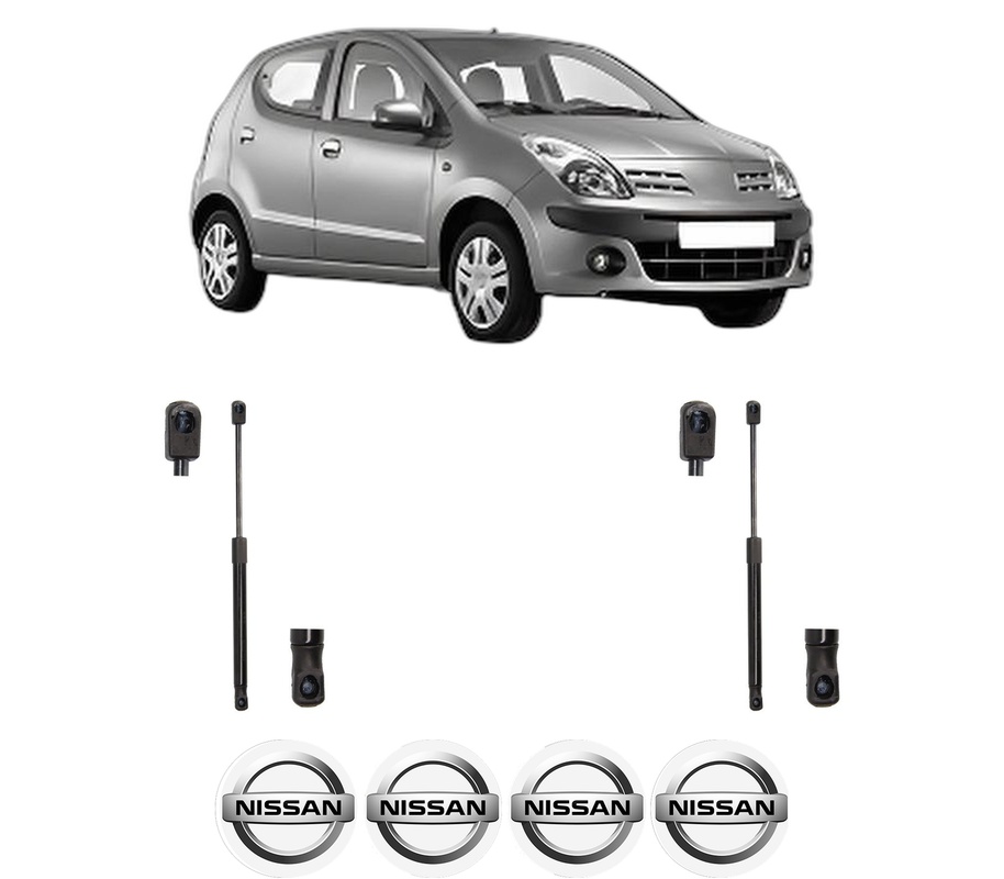 Set amortizoare portbagaj haion pentru NISSAN PIXO (UA0) din 2009-2009, 2 bucati, MAGNUM TECHNOLOGY, 4 stickere auto NISSAN