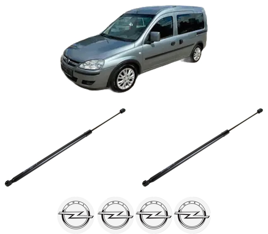 Set amortizoare portbagaj haion pentru OPEL COMBO Tour din 2001-2011, 2 bucati, KROSNO, 4 stickere auto OPEL