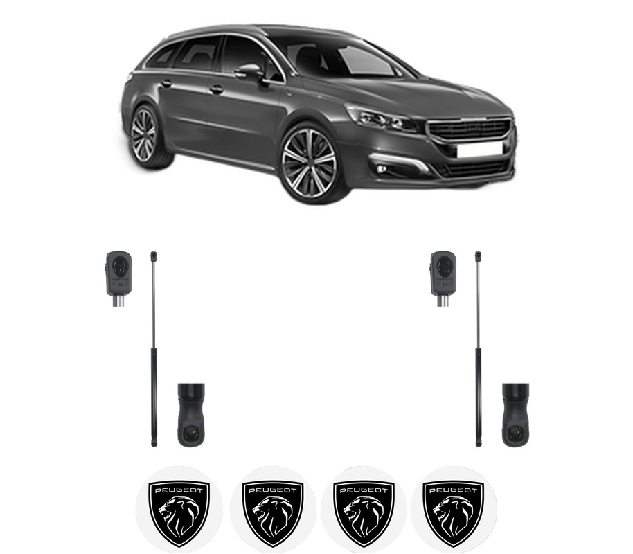 Set amortizoare portbagaj haion pentru PEUGEOT 508 SW I (8E_) din 2010-2018, 2 bucati, MAGNUM TECHNOLOGY, 4 stickere auto PEUGEOT