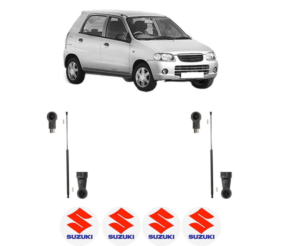 Set amortizoare portbagaj haion pentru SUZUKI ALTO VI (FF, HA24_) din 2002-2008, 2 bucati, KROSNO, 4 stickere auto SUZUKI