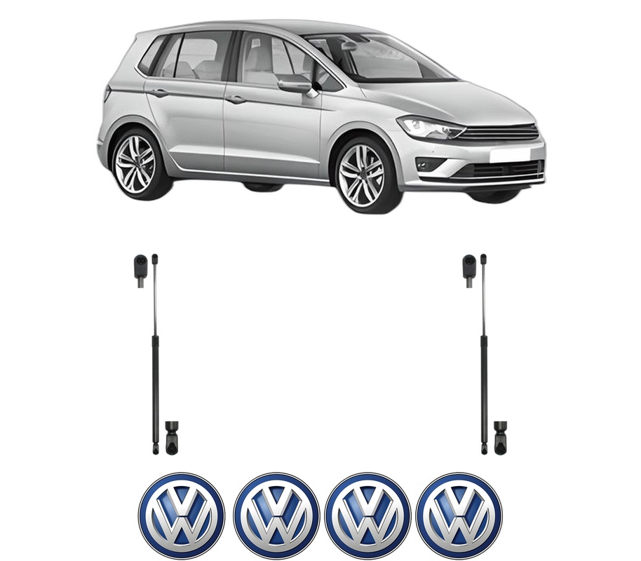 Set amortizoare portbagaj haion pentru VW GOLF SPORTSVAN VII (AM1, AN1) din 2014-2020, 2 bucati, KROSNO, 4 stickere auto VW