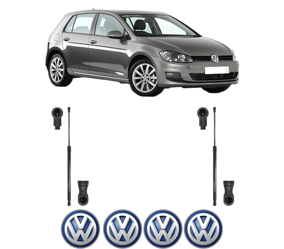 Set amortizoare portbagaj haion pentru VW GOLF VII (5G1, BQ1, BE1, BE2) din 2012-2021, 2 bucati, KROSNO, 4 stickere auto VW