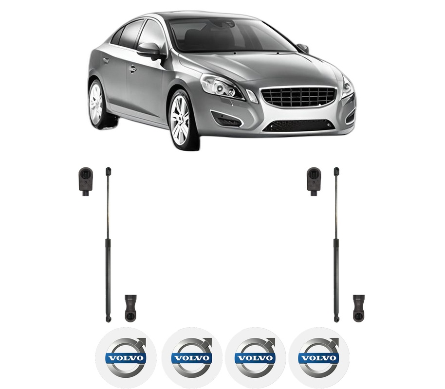 Set amortizoare portbagaj haion pentru VOLVO S60 II (134) din 2010-2018, 2 bucati, KROSNO, 4 stickere auto VOLVO