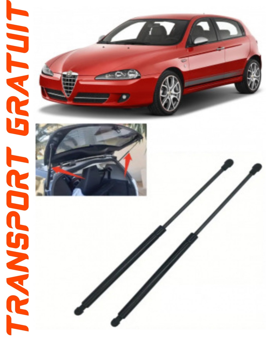 Set 2 amortizoare Haion portbagaj pentru masina Alfa Romeo 147