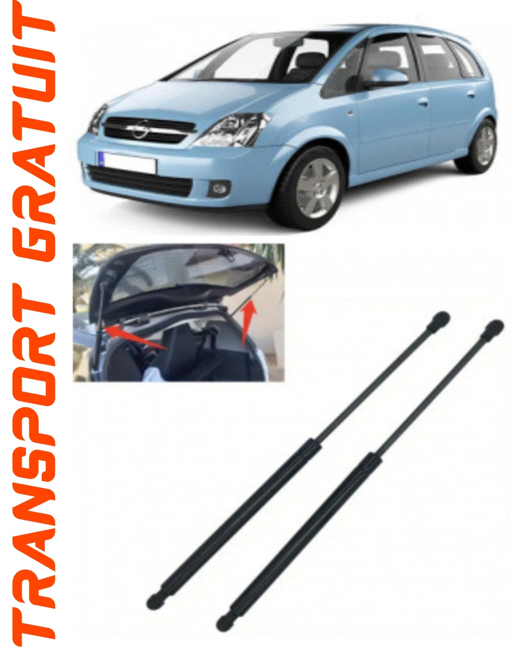 Set 2 amortizoare Haion portbagaj pentru masina Opel Meriva