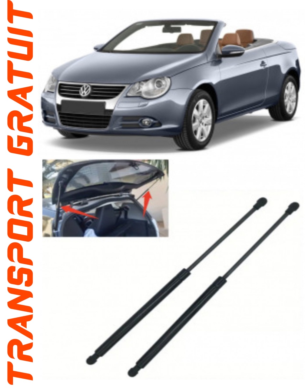 Set 2 amortizoare Haion portbagaj pentru masina VOLKSWAGEN Eos
