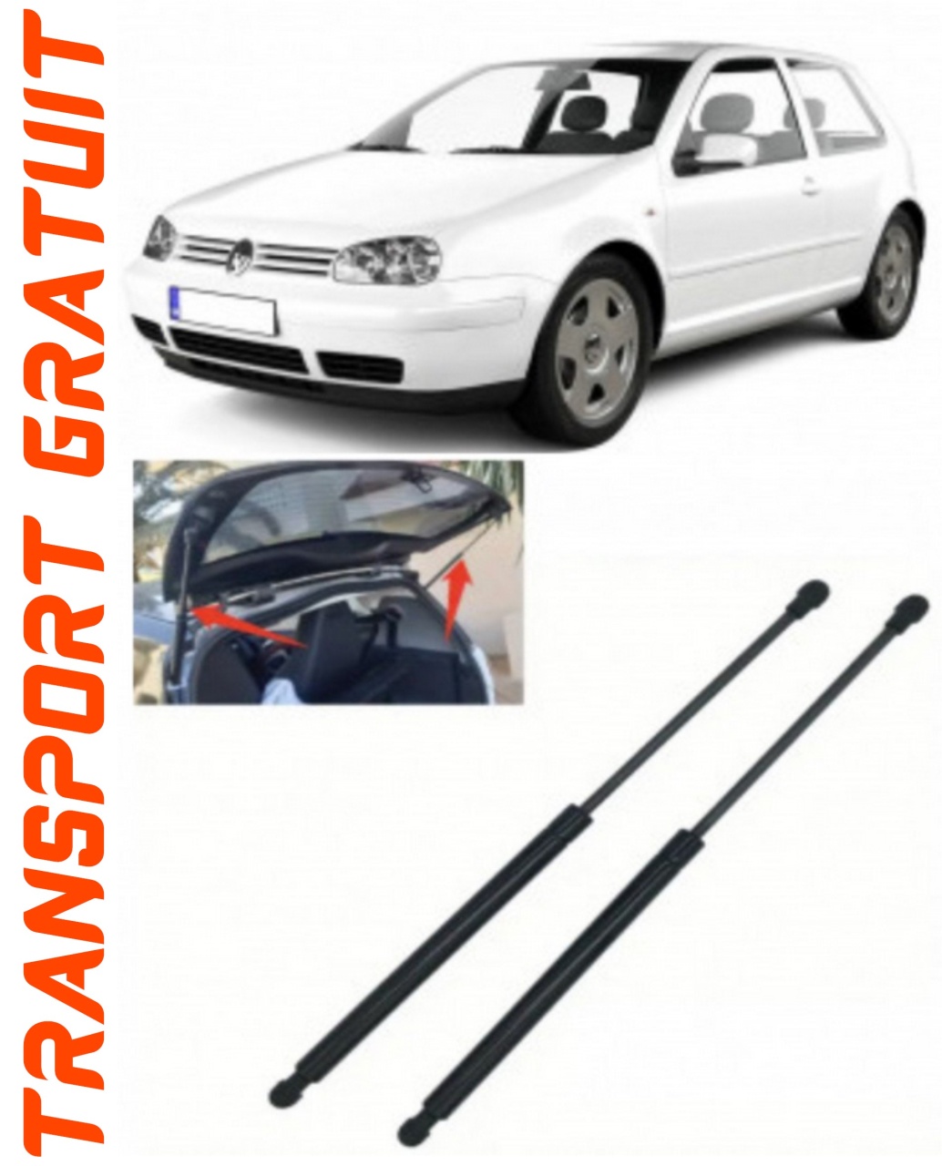 Set 2 amortizoare Haion portbagaj pentru masina VOLKSWAGEN Golf IV
