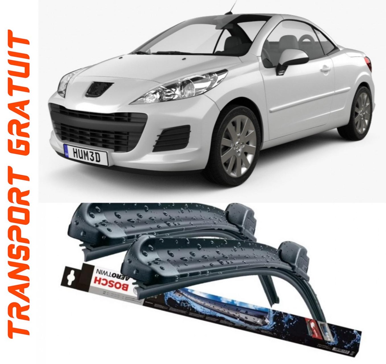 Stergatoare auto dedicat cu masina Peugeot 207