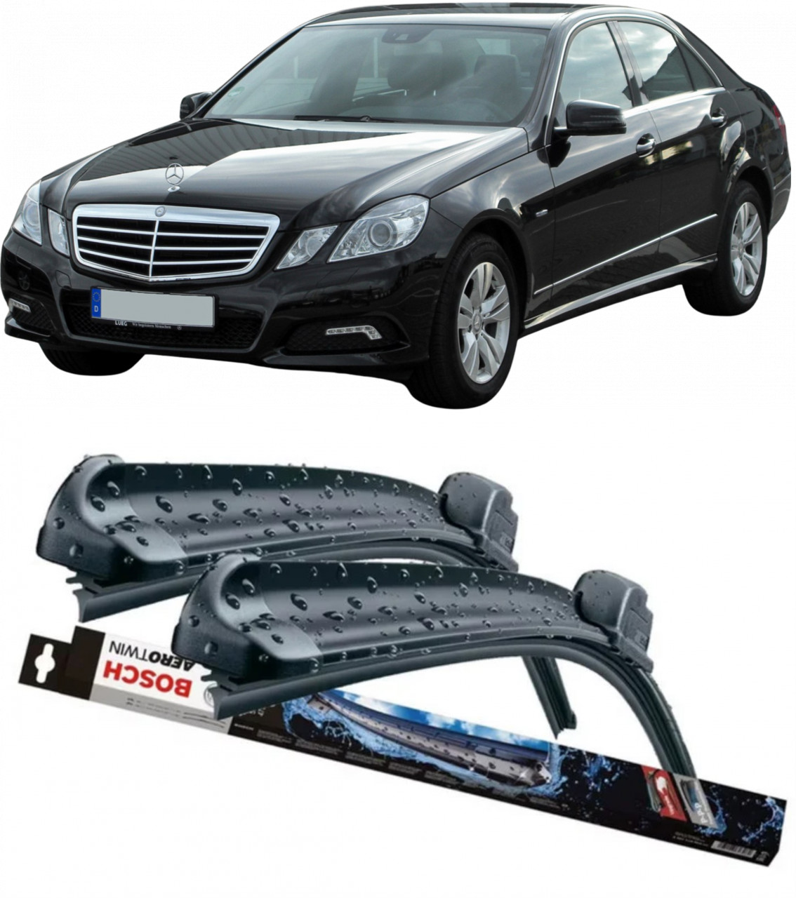 Stergatoare auto dedicat cu masina Mercedes E
